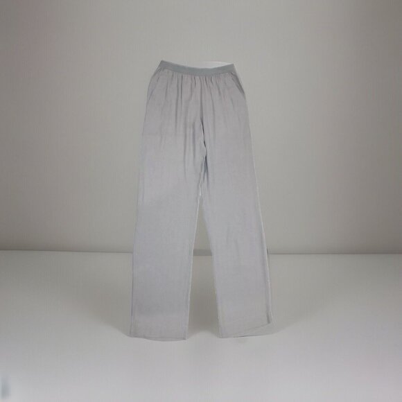 Maison Margiela Wide Leg Trousers Pants Rayon Gray Pull Up Pockets Size 42 US 8